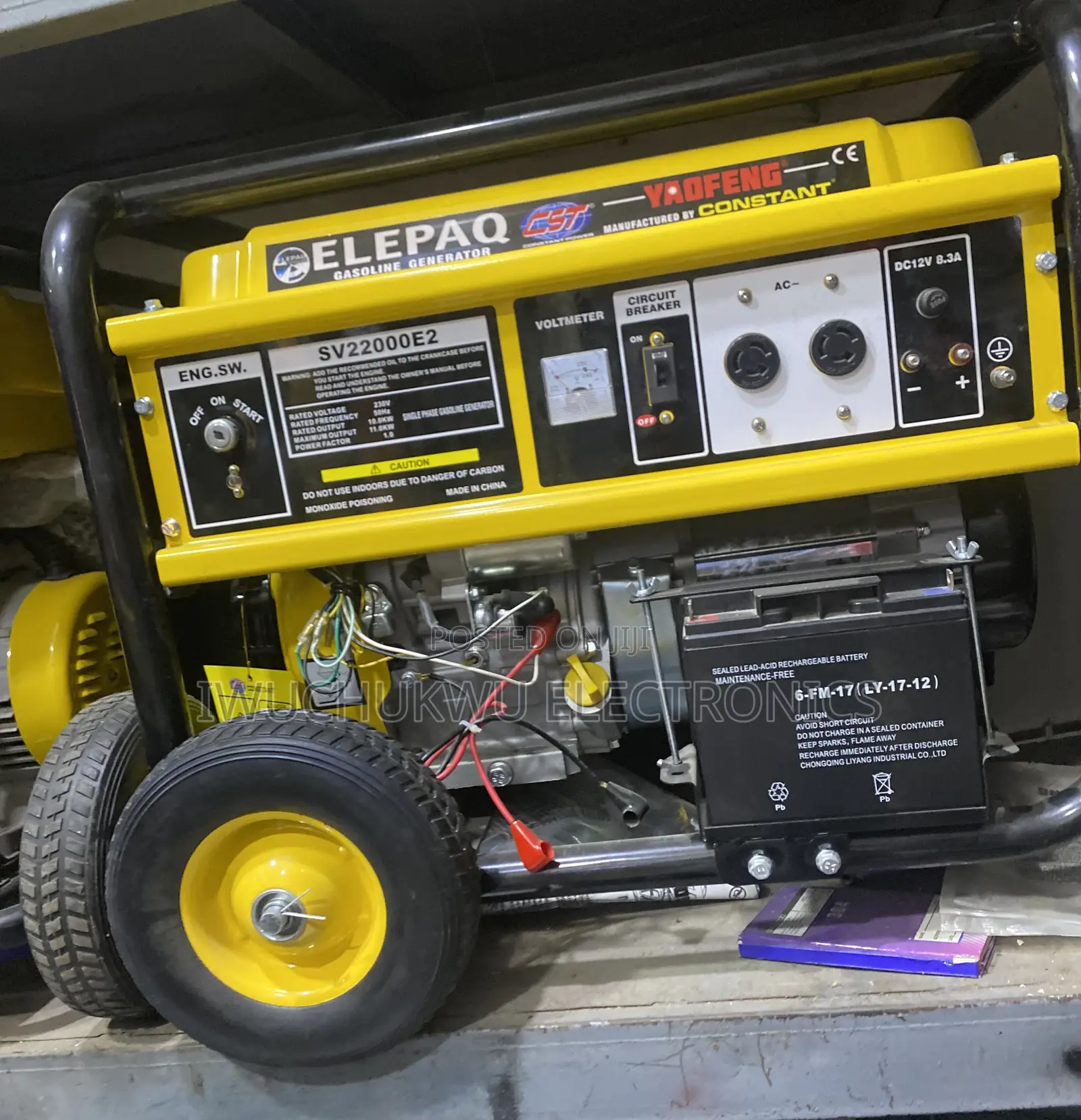 10/11kva Elepaq Constant Petrol Generator