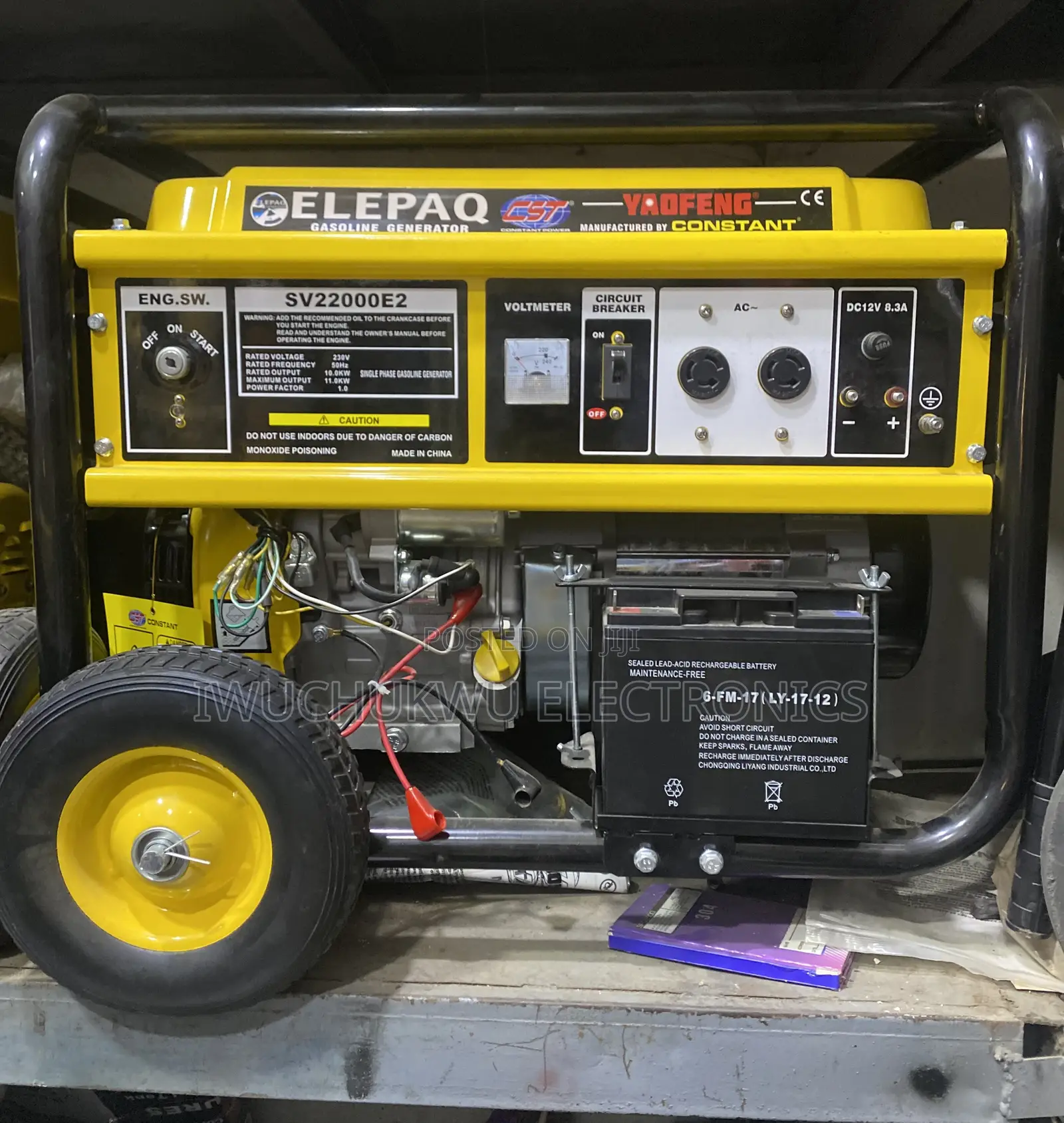 10/11kva Elepaq Constant Petrol Generator
