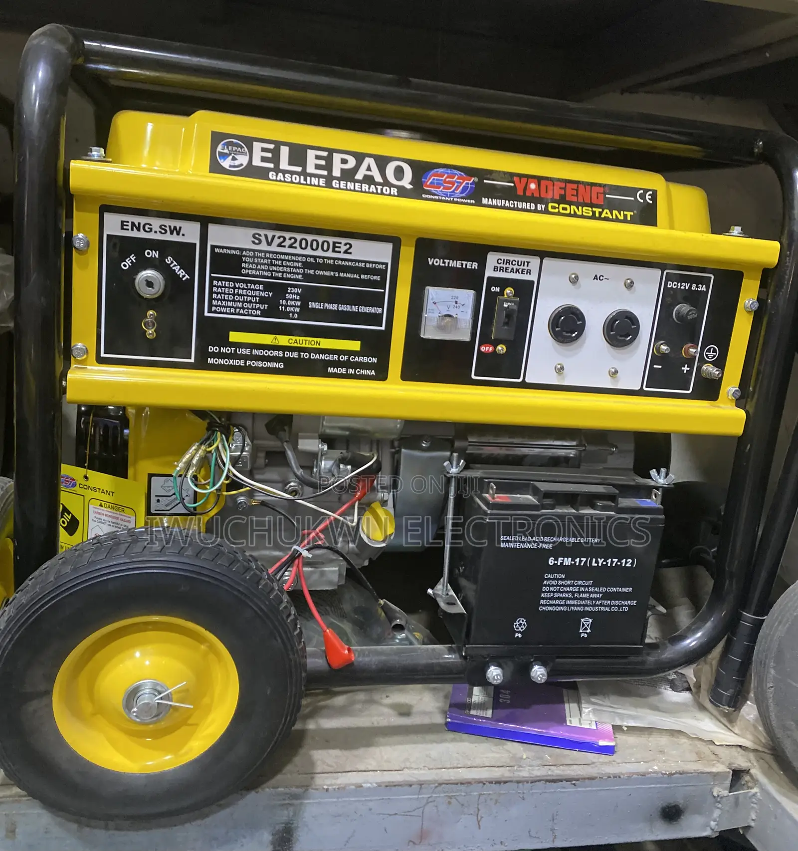 Elepaq Constant 11kva Petrol Generator (100% Copper)