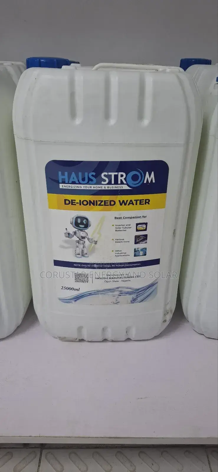 25 Liters De-Ionized Battery Water