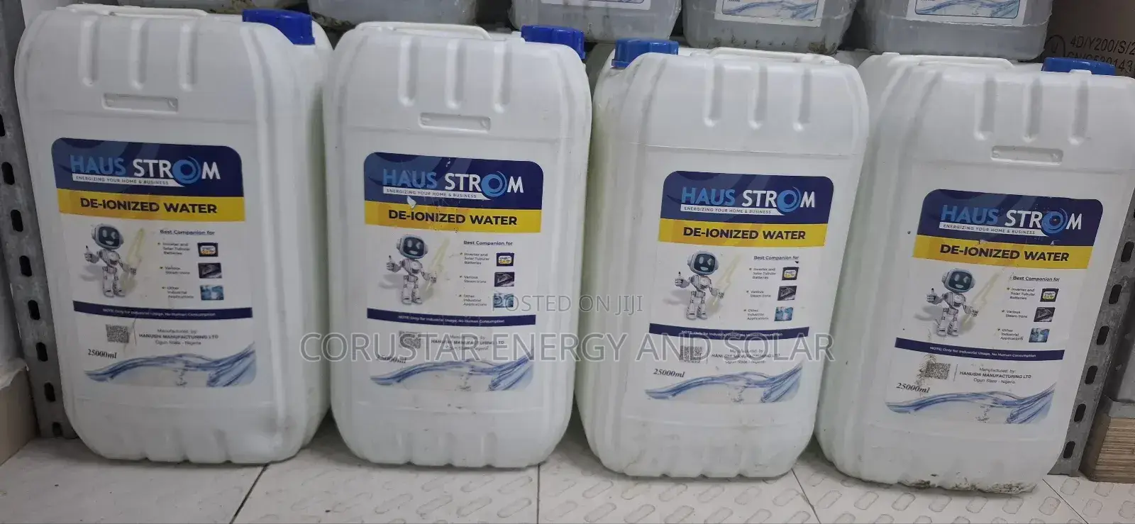 25 Liters De-Ionized Battery Water