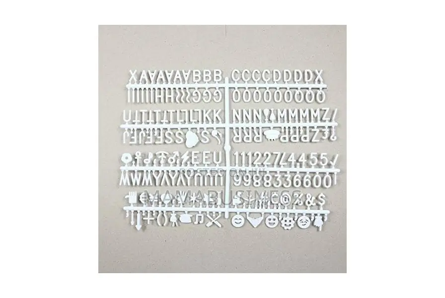 White Plastic Characters Letter Set for Letter Board