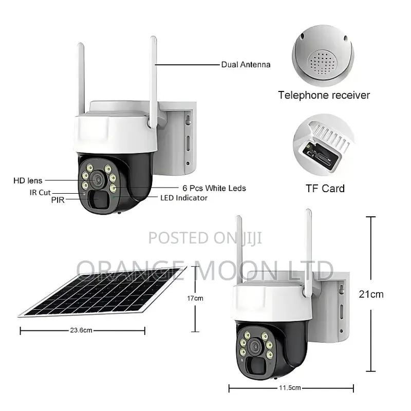 Ubox Solar Network Camera 4g 4mp PTZ Dome Camera