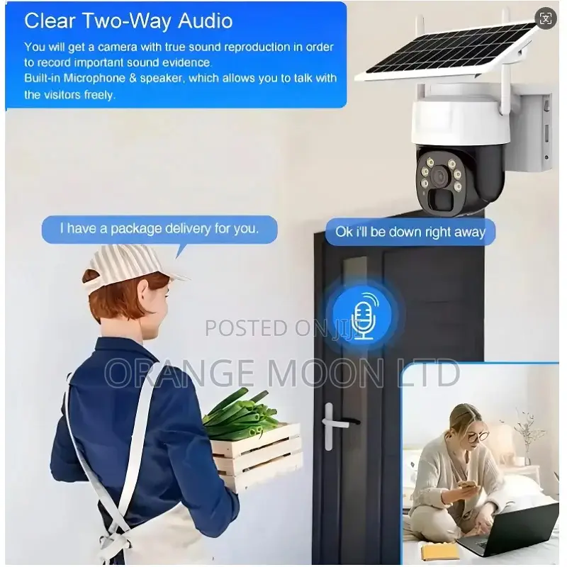 Ubox Solar Network Camera 4g 4mp PTZ Dome Camera