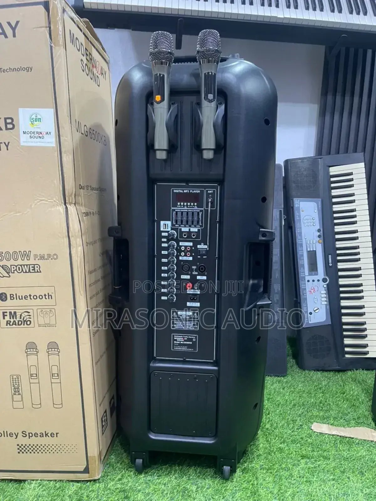 Mordernday Double 15 Inches Rechargeable Pa System