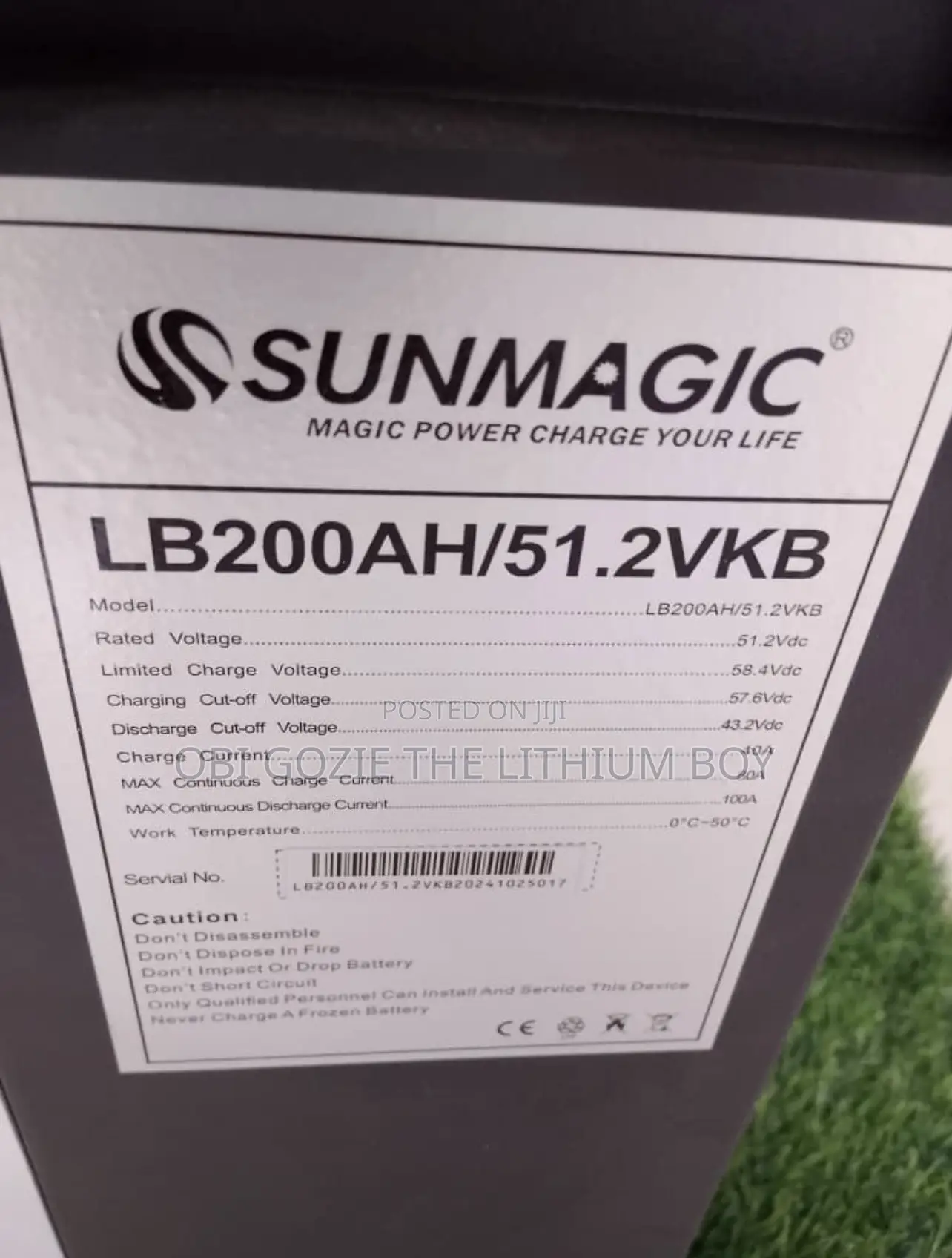 51.2v-200ah SUNMAGIC Lithium Ion Battery Presently