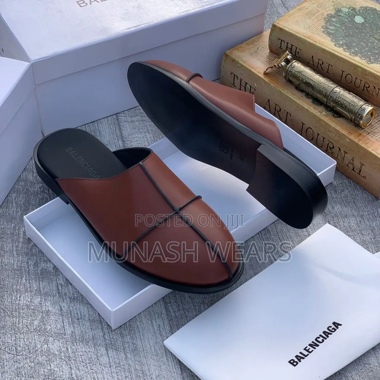 BALENCIAGA Leather Half Shoe