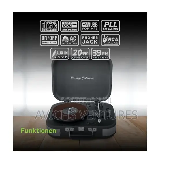 Muse Retro Encoding Turntable With Bluetooth, Usb