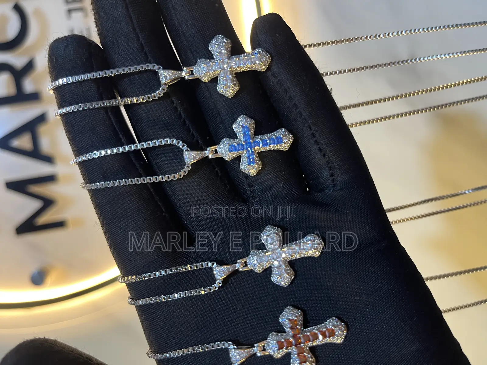 Platinum Fashion Diamond Chain Rope Necklace