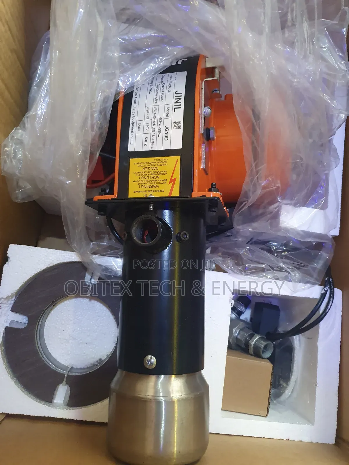 Industrial Gas Burner JG10 Jinil Single Stage
