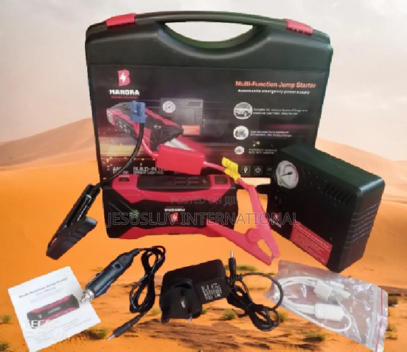 Jump Starter Battery Booster for Cars With Tyre Inflator