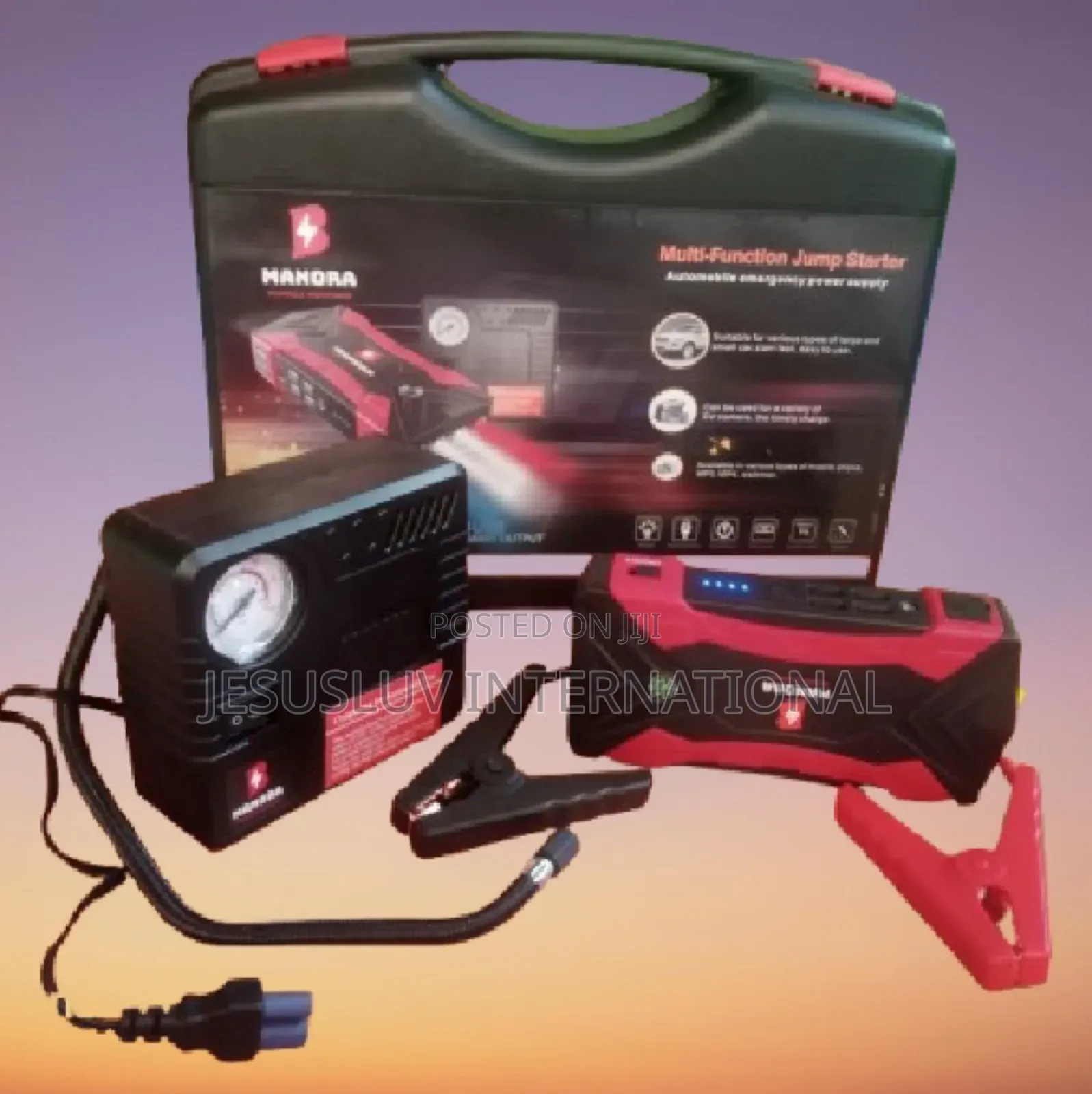 Jump Starter With Tyre Inflator 4USB for Changing Phones