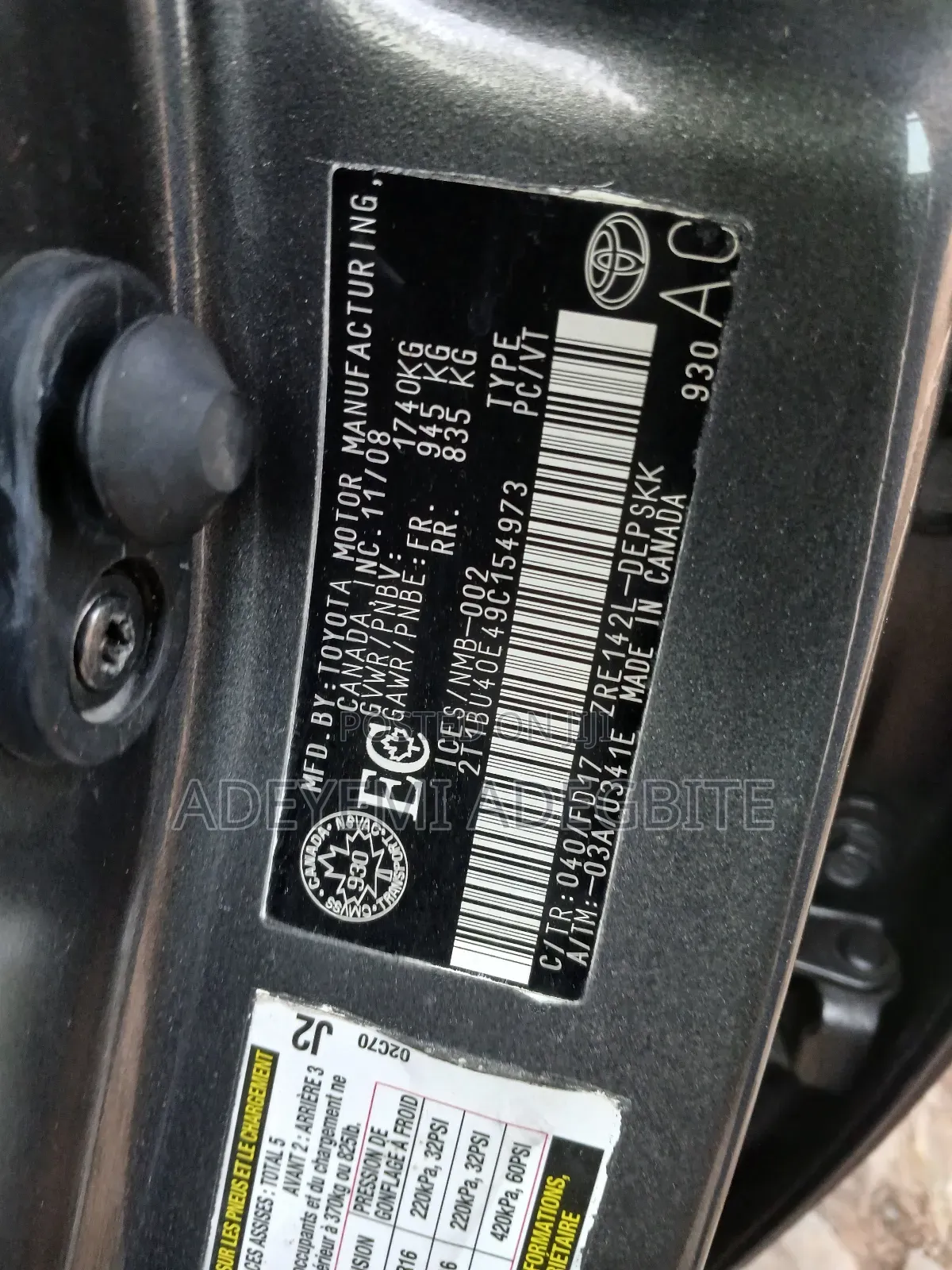 Toyota Corolla 2009 Gray