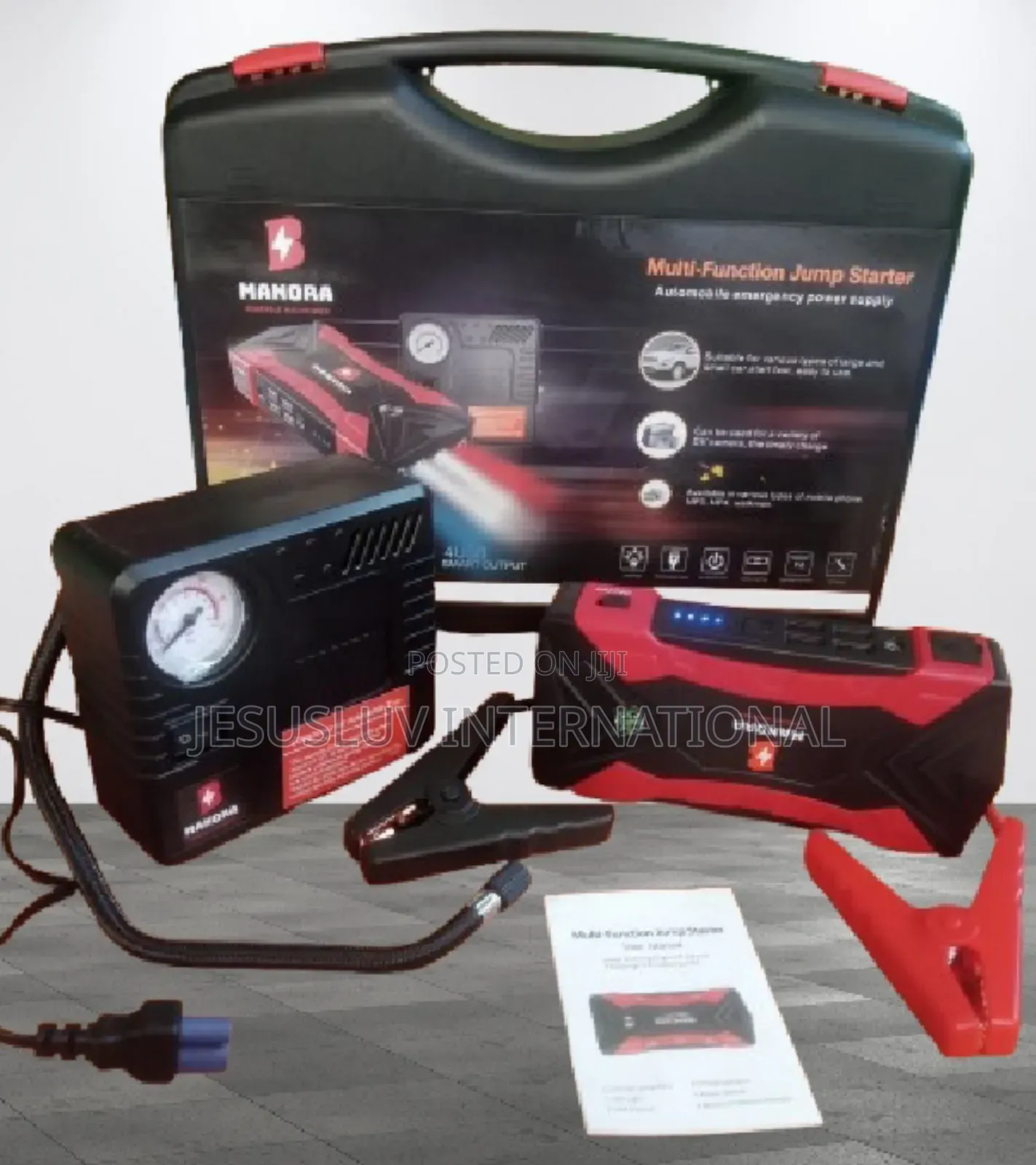 Powerful Jump Starter Battery Booster With Tyre Inflator
