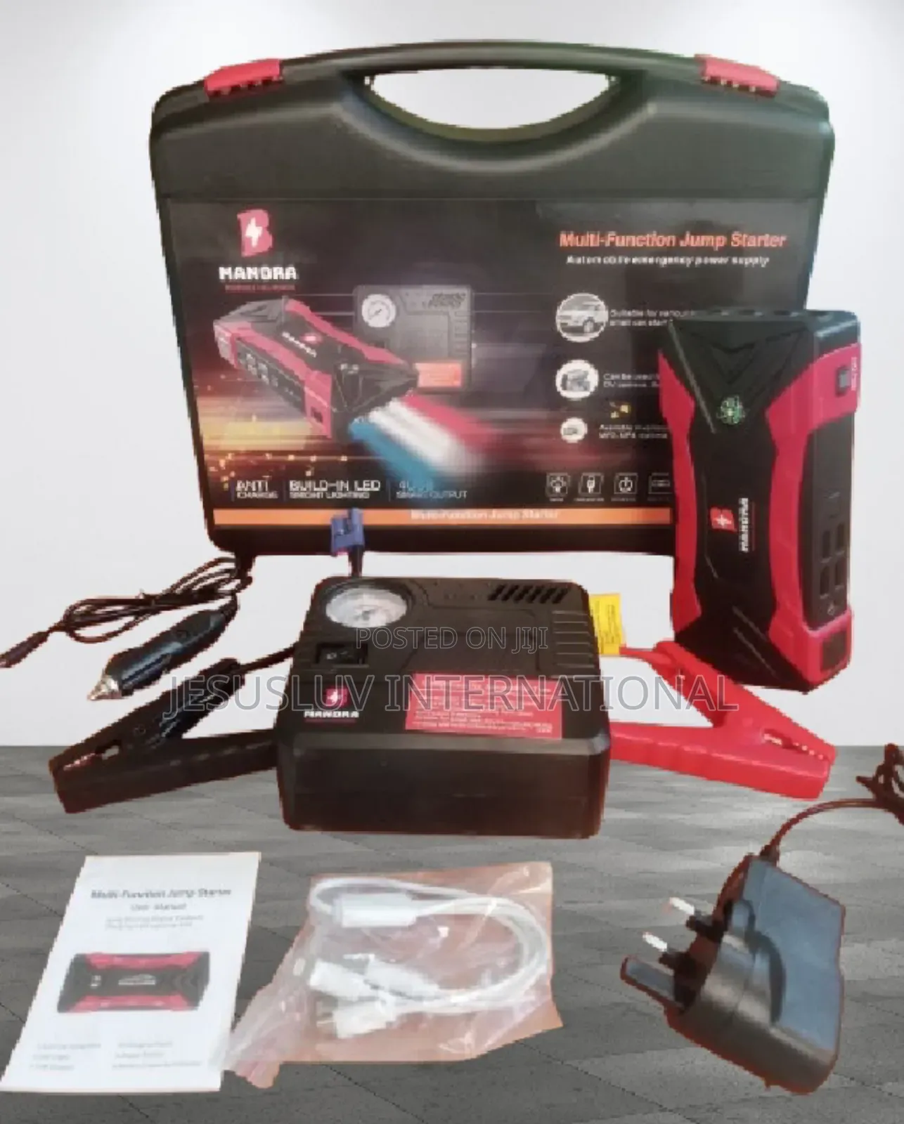 Powerful Jump Starter Battery Booster With Tyre Inflator