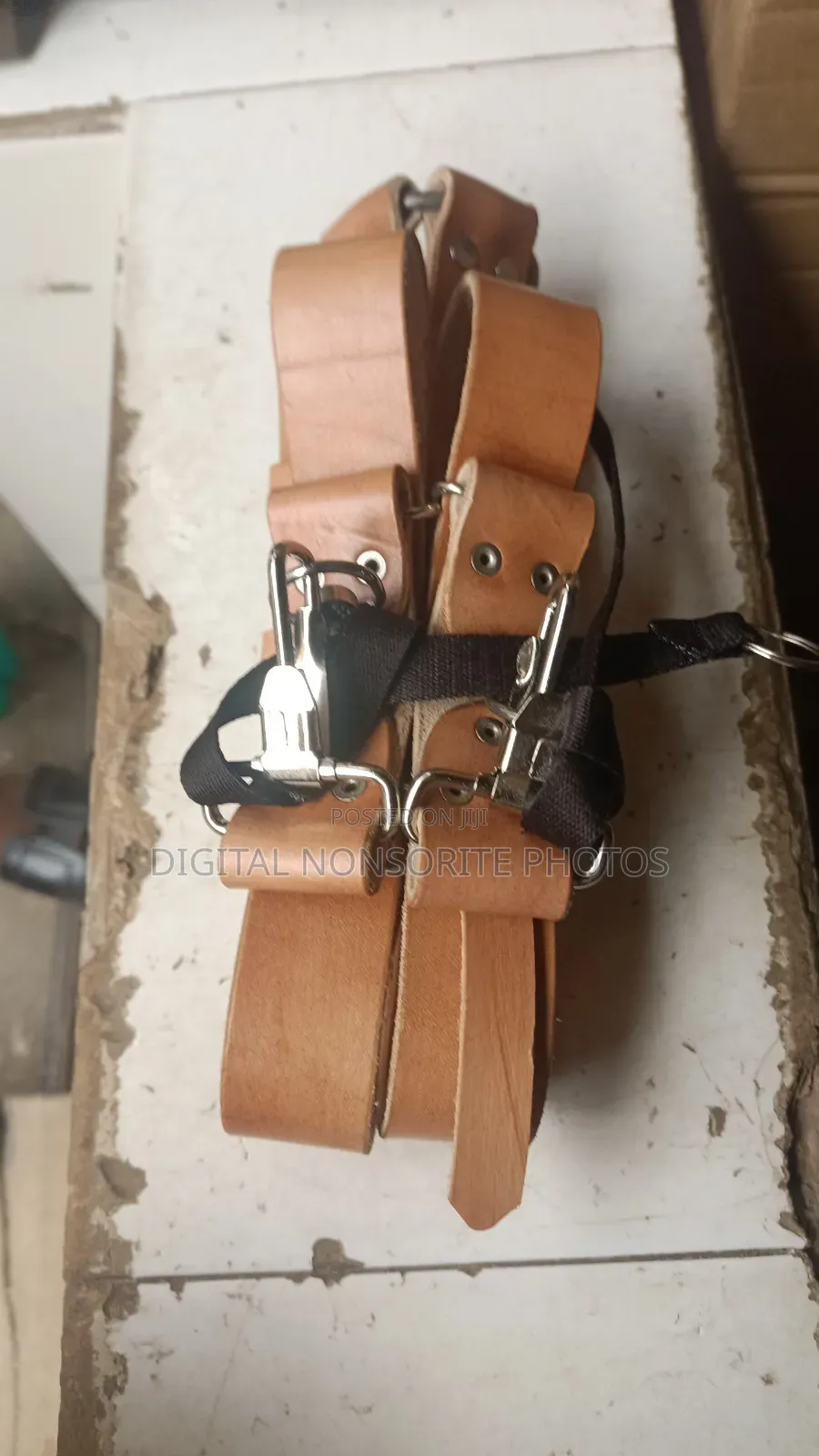 Brown Leather Camera Belt Single Double