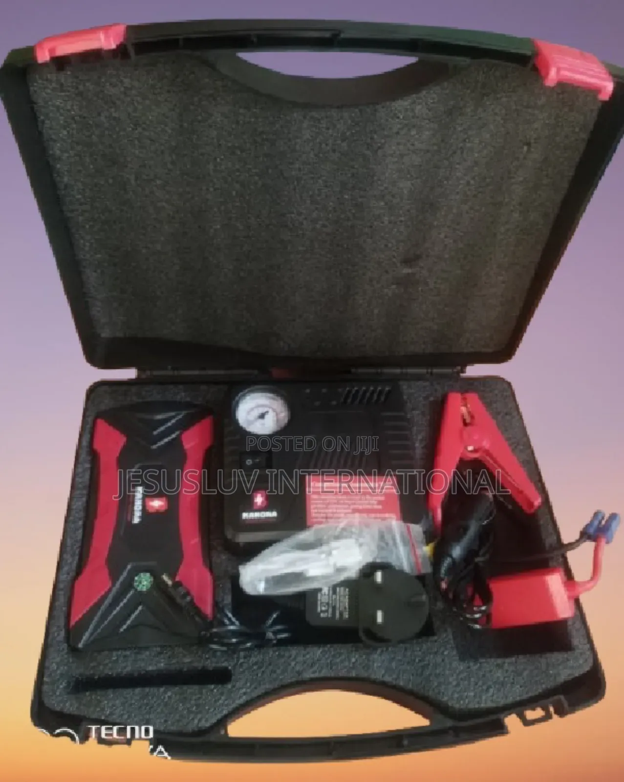 Jump Starter Power Supply With Tyre Inflator