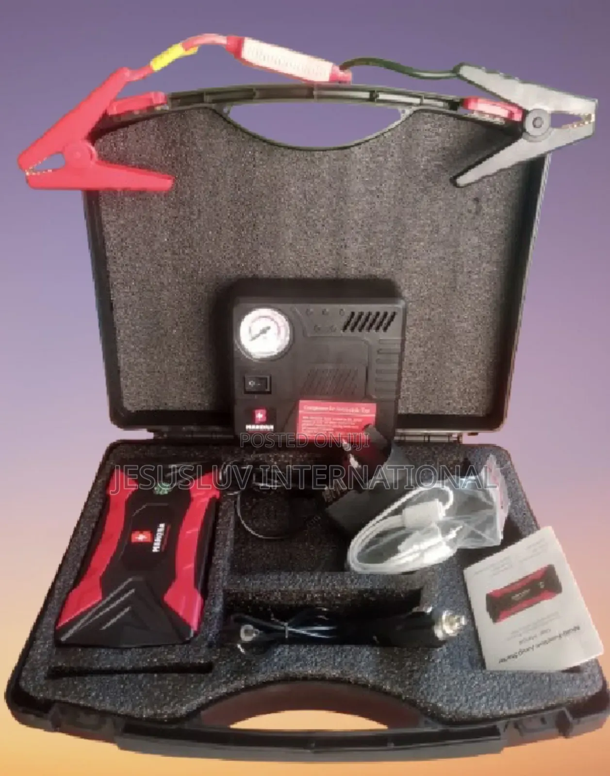 Jump Starter Power Supply With Tyre Inflator