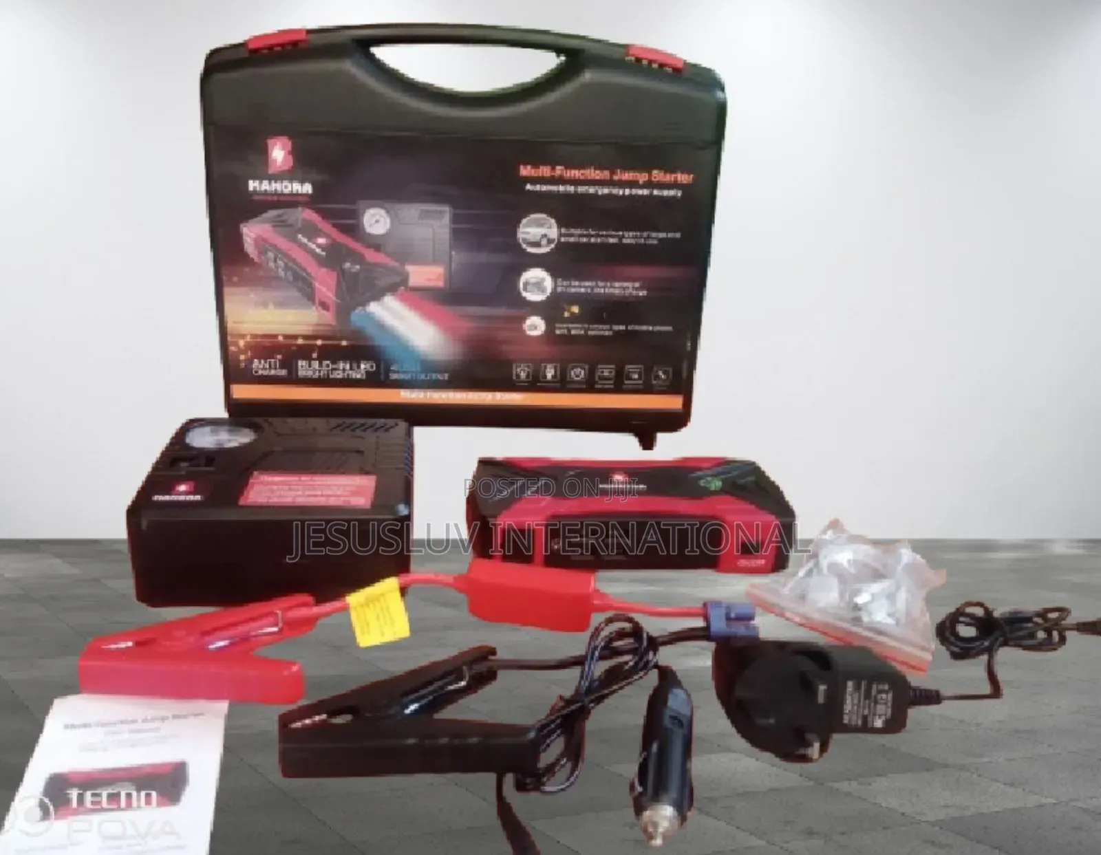 Multifunction Jump Starter With Tyre Inflator 4USB Port