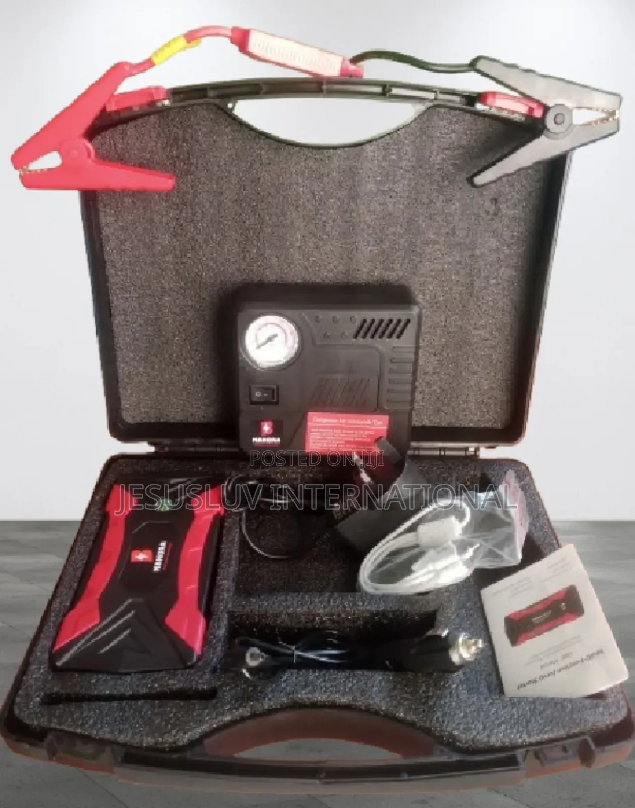 Multifunction Jump Starter With Tyre Inflator 4USB Port