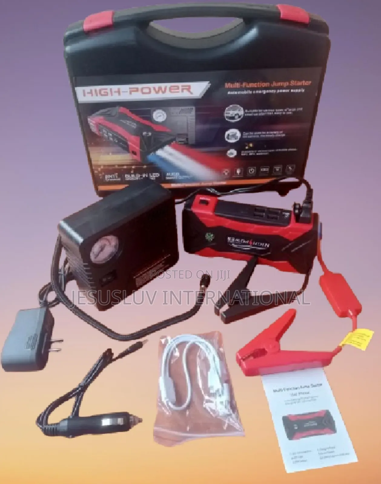 Powerful Jump Starter With Tyre Inflator Pump for Vehicle