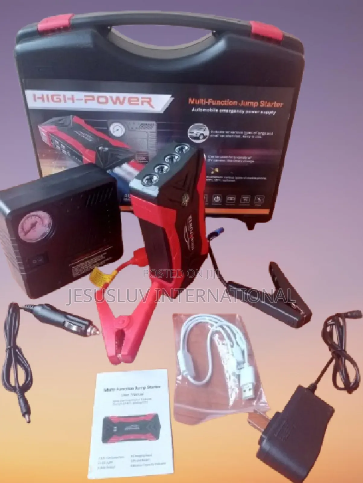 Powerful Jump Starter With Tyre Inflator Pump for Vehicle