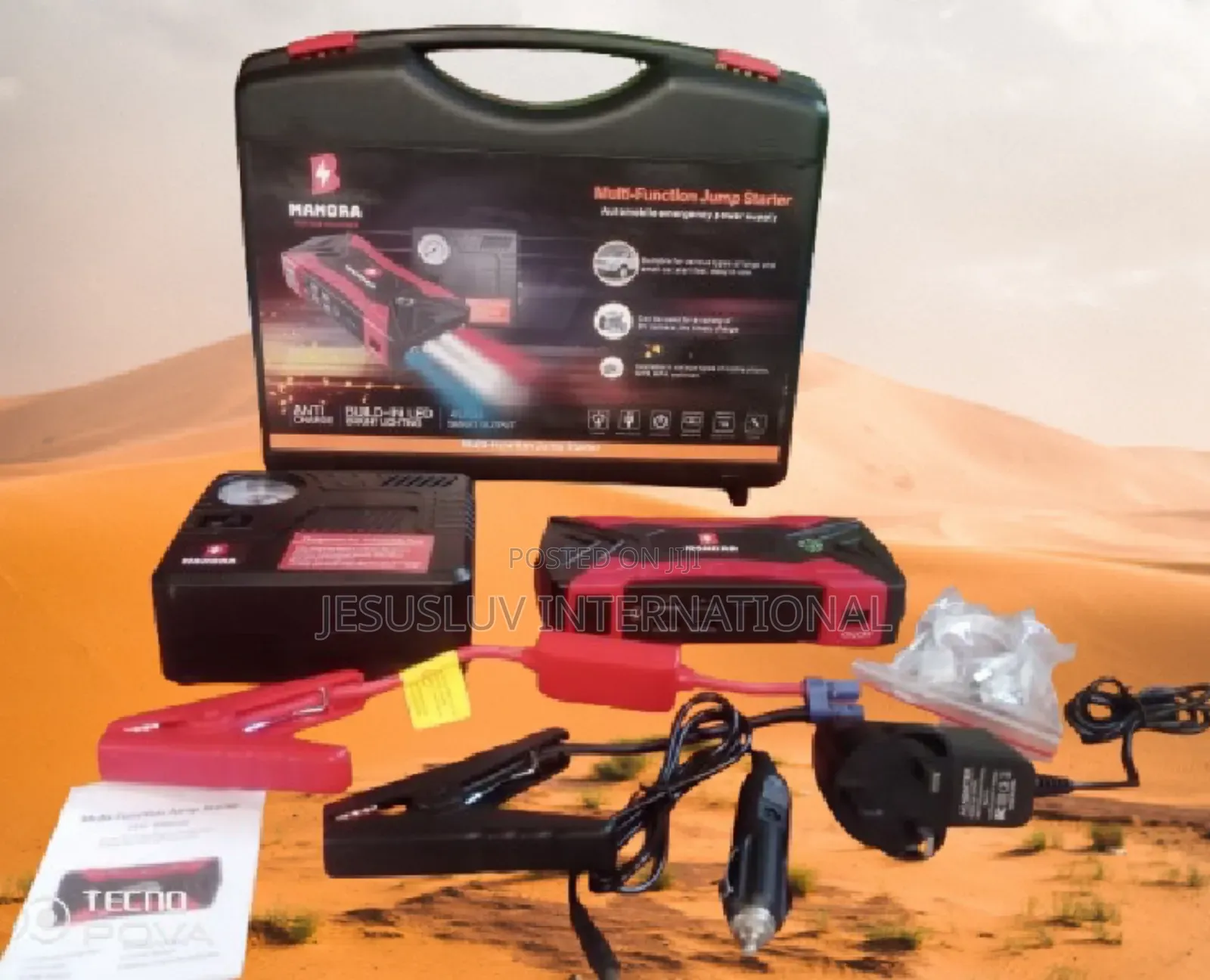 Multifunction Jump Starter With Tyre Inflator 4 USB Port