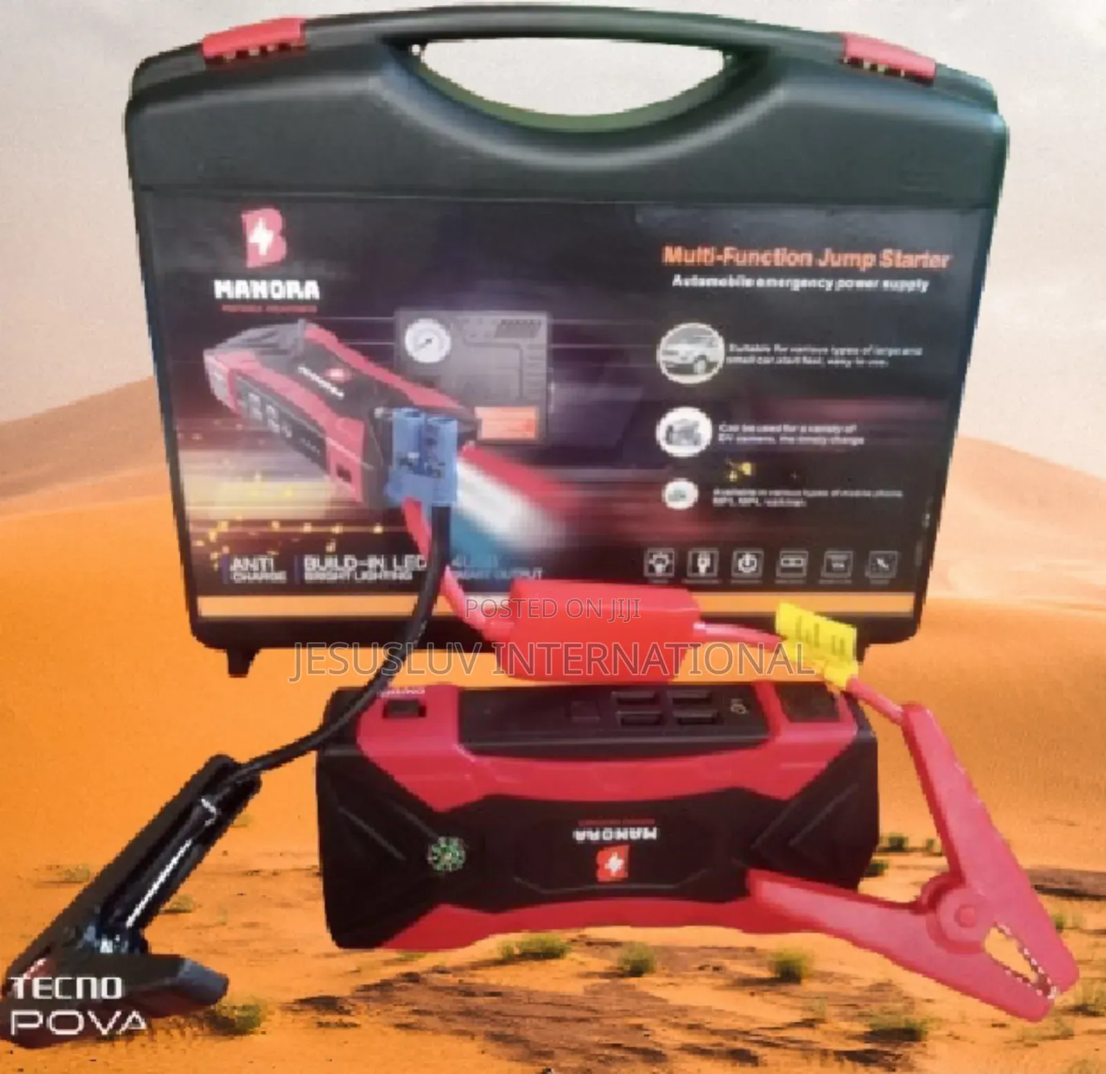 Multifunction Jump Starter With Tyre Inflator 4 USB Port
