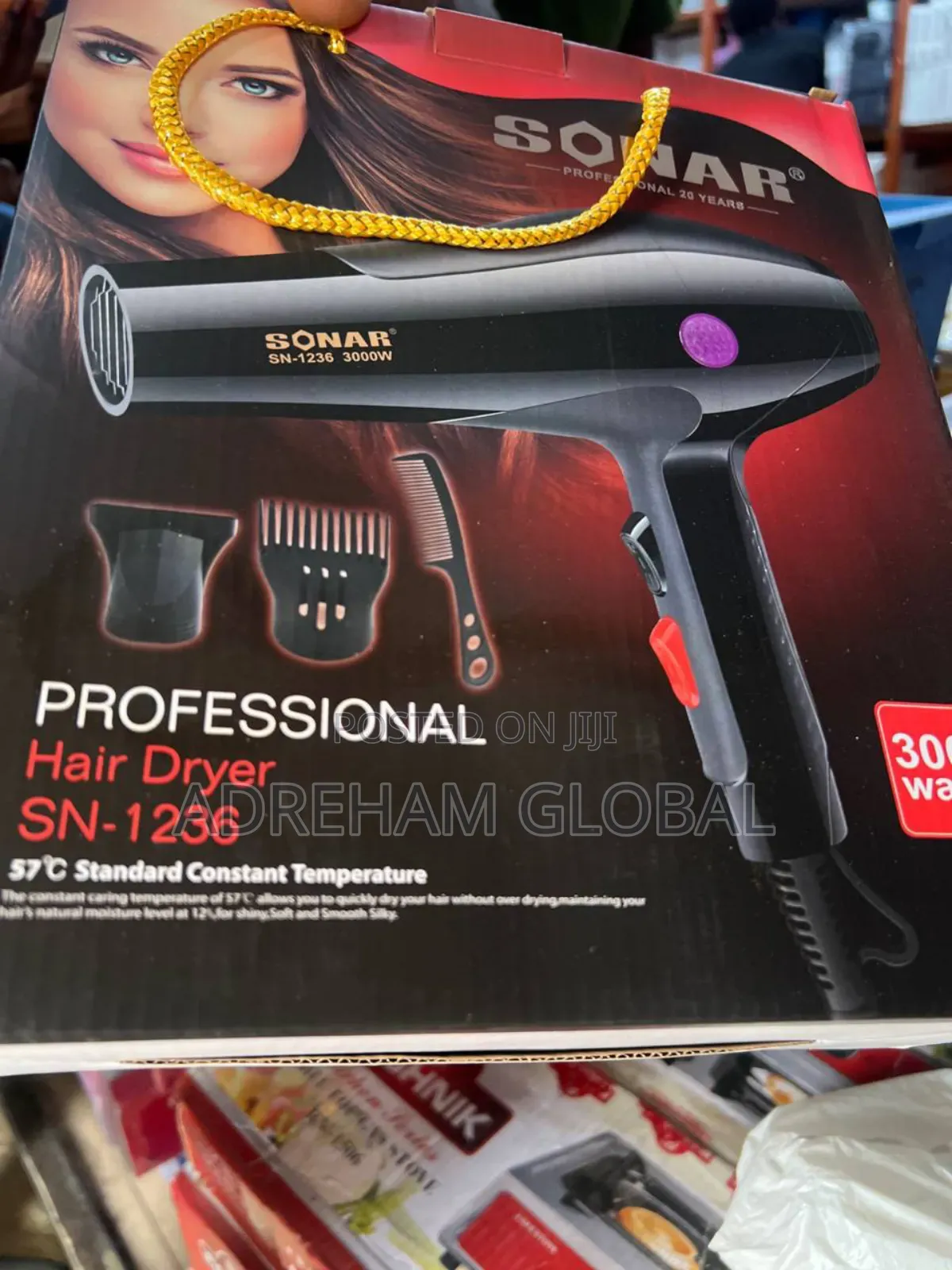 Sonar Professional Big Hand Hair Dryer, 3000watts