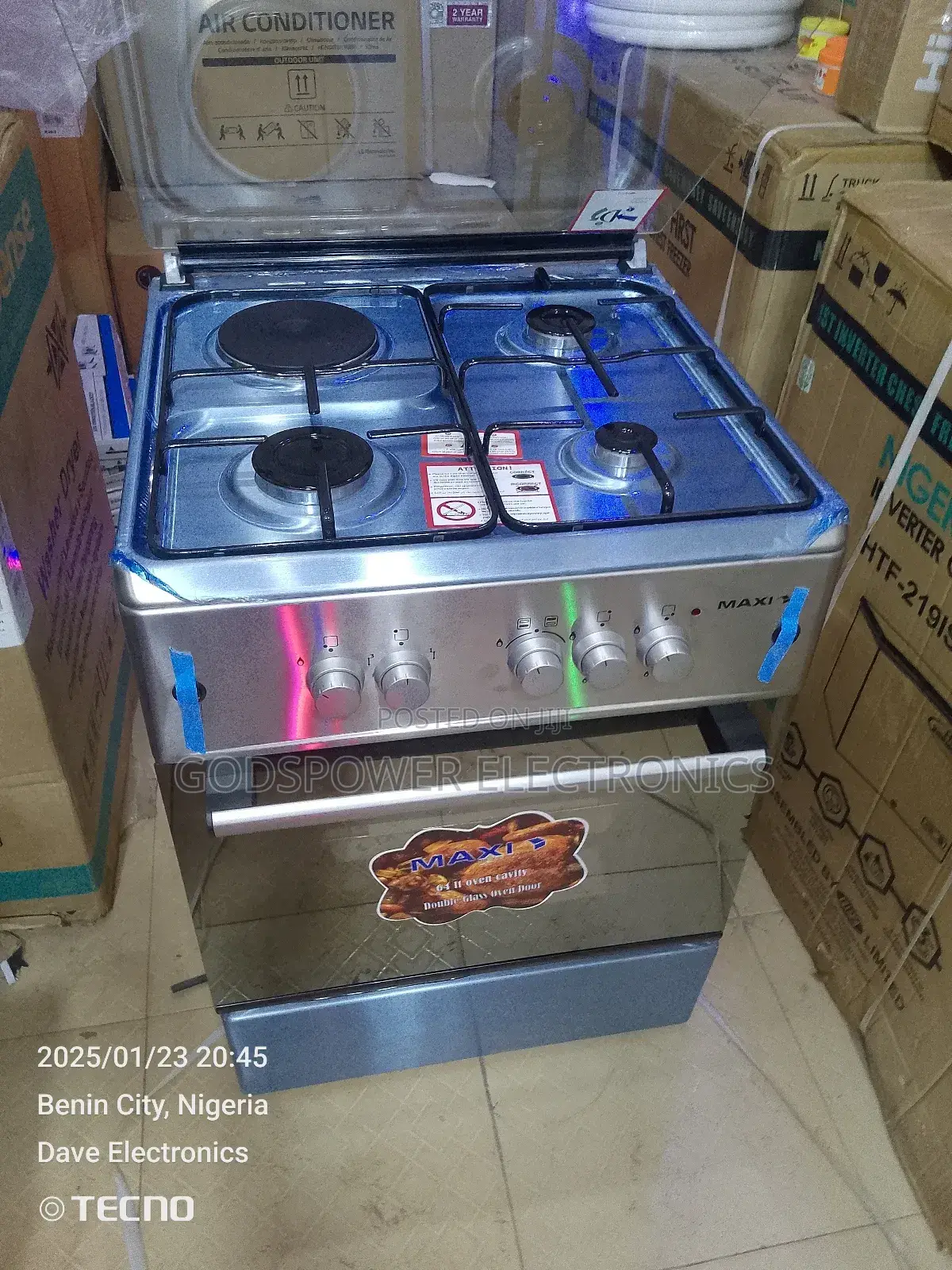 Maxi 60*60 1 Electric Cooker+3 Gas Cooker With Oven