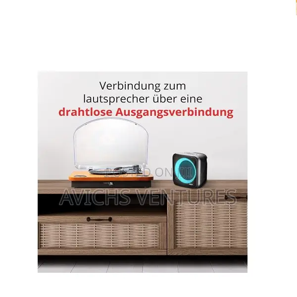 Akai Vintage Bluetooth Turntable With FM Radio SD USB