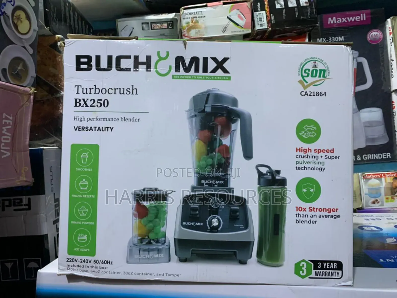 Buchymix Double Cup Multipurpose Blender Turbocrush Bx250