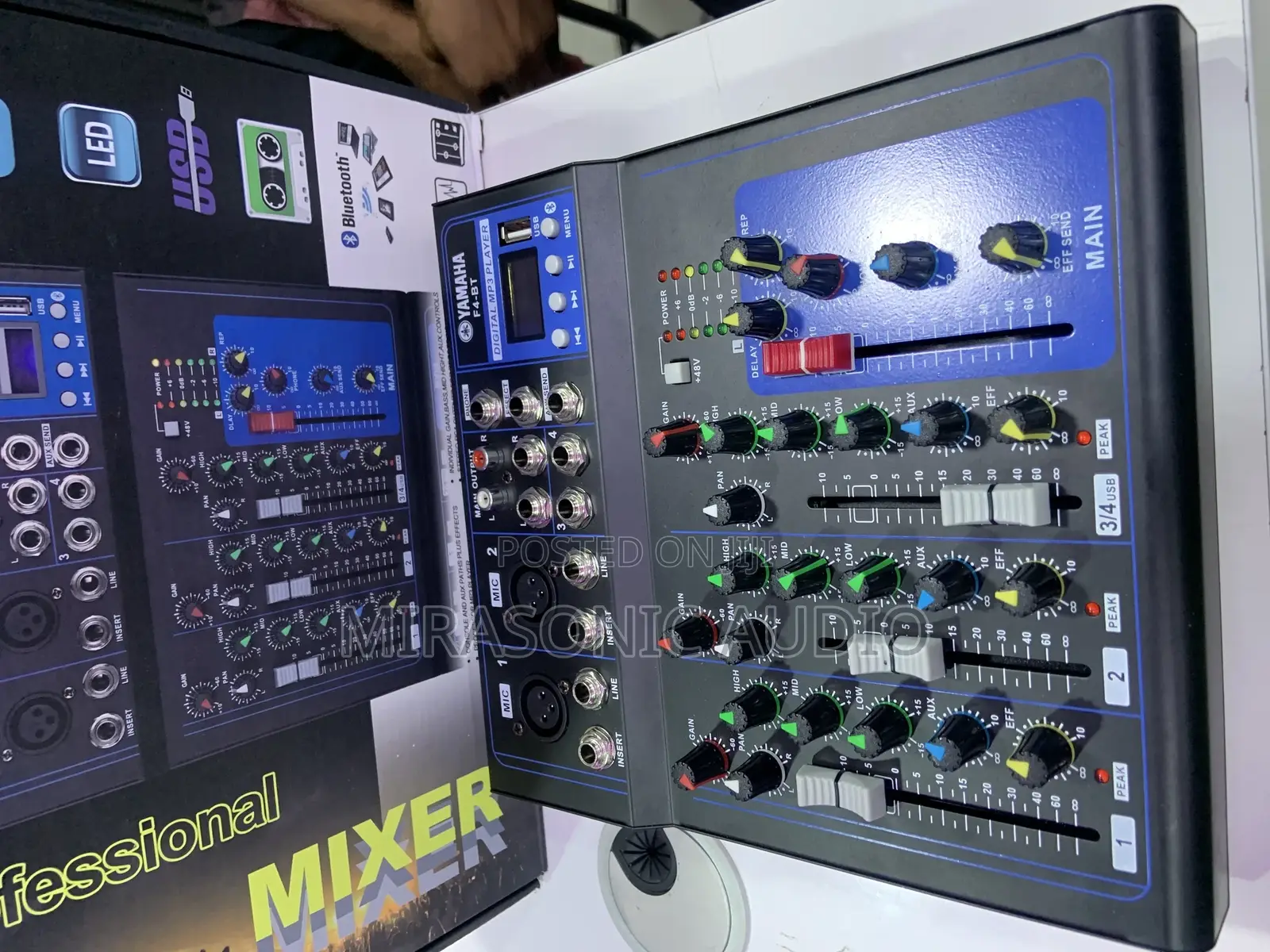 Yamaha New Series 4 Channels Mixer With Adapter