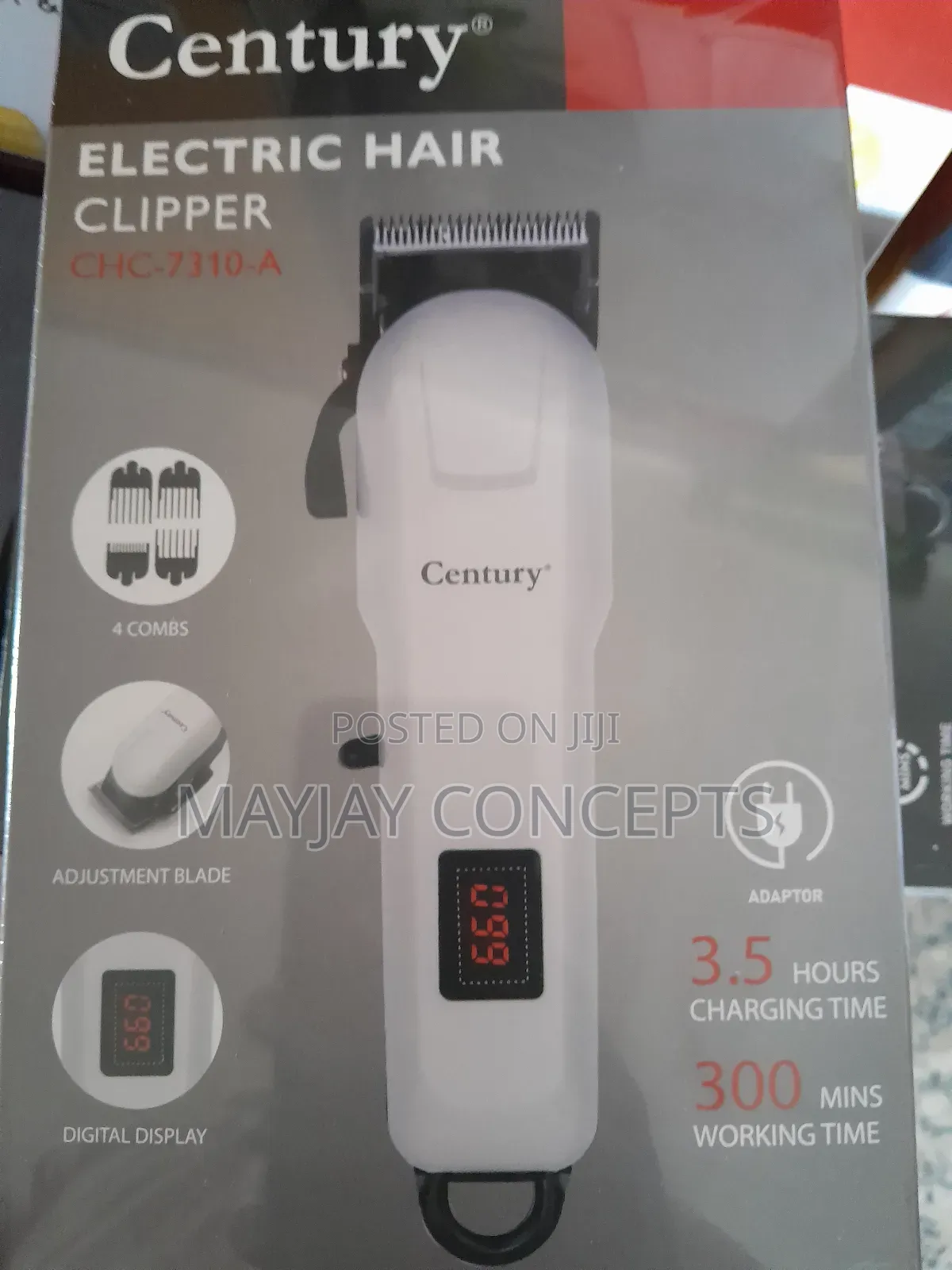 Century Professional Rechargeable Clipper-5hr Work Non-Stop