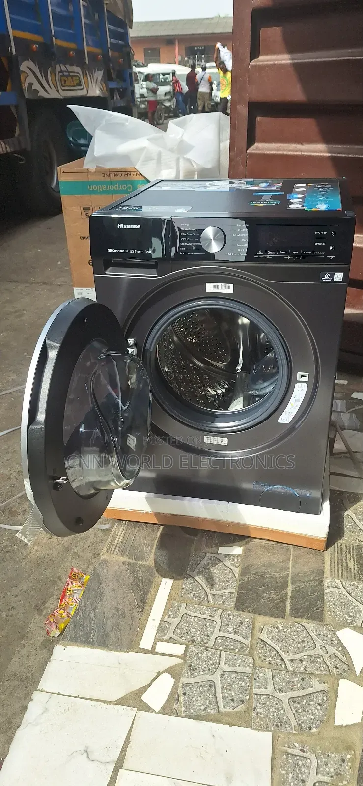New Hisense 12kg Front Load Automatic Wash / Spinning 1year