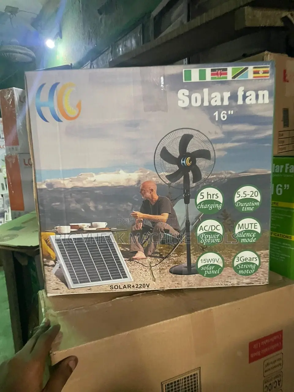 Original Solar Standing Fan