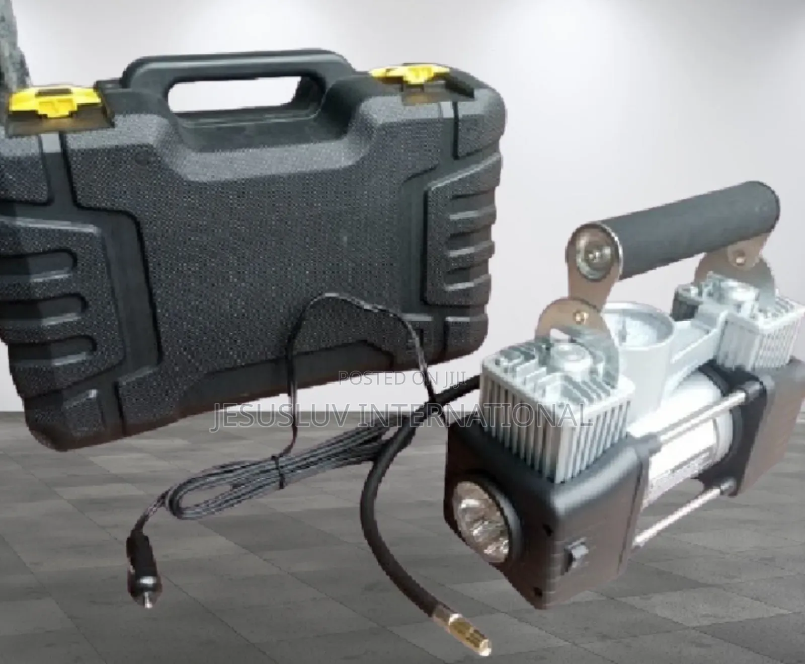 Tyre Inflator Pump Double Cylinder, Tire Repair LED Light