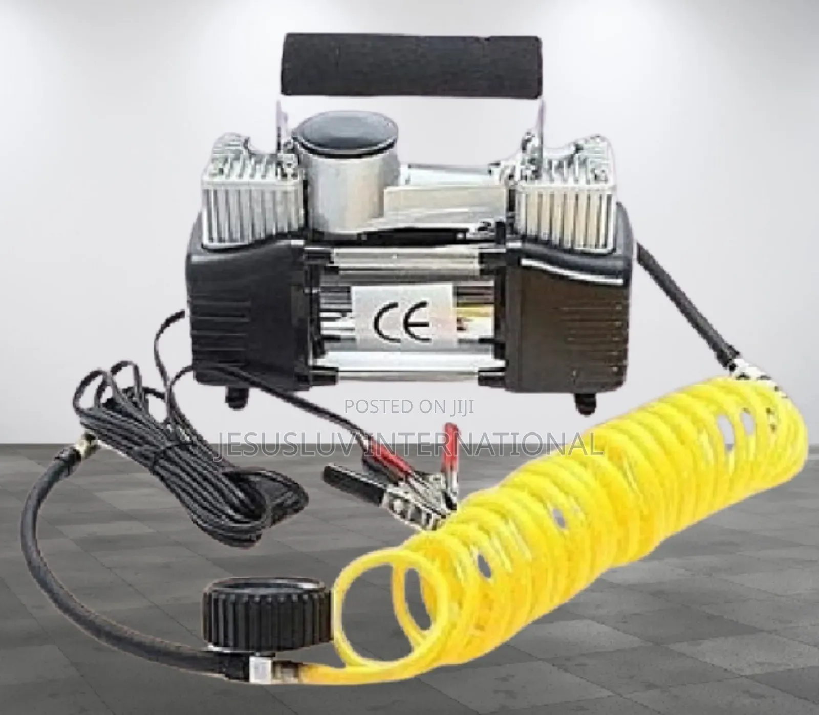 Tyre Inflator Pump Double Cylinder, Tire Repair LED Light