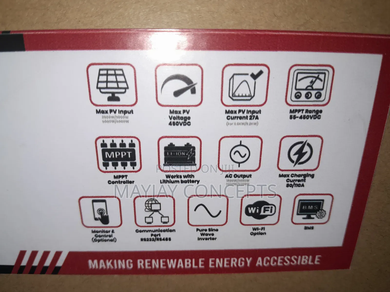 Century 3.2kva Hybrid Pure Sine Wave Inverter-Wifi+Bms