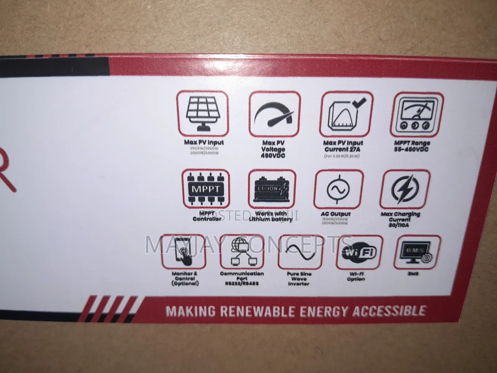Century 3.2kva Hybrid Pure Sine Wave Inverter-Wifi+Bms