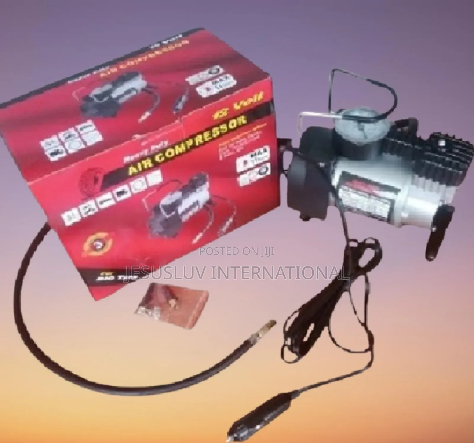Air Compressor Tyre Inflator + Pressure Gauge. Easy to Use