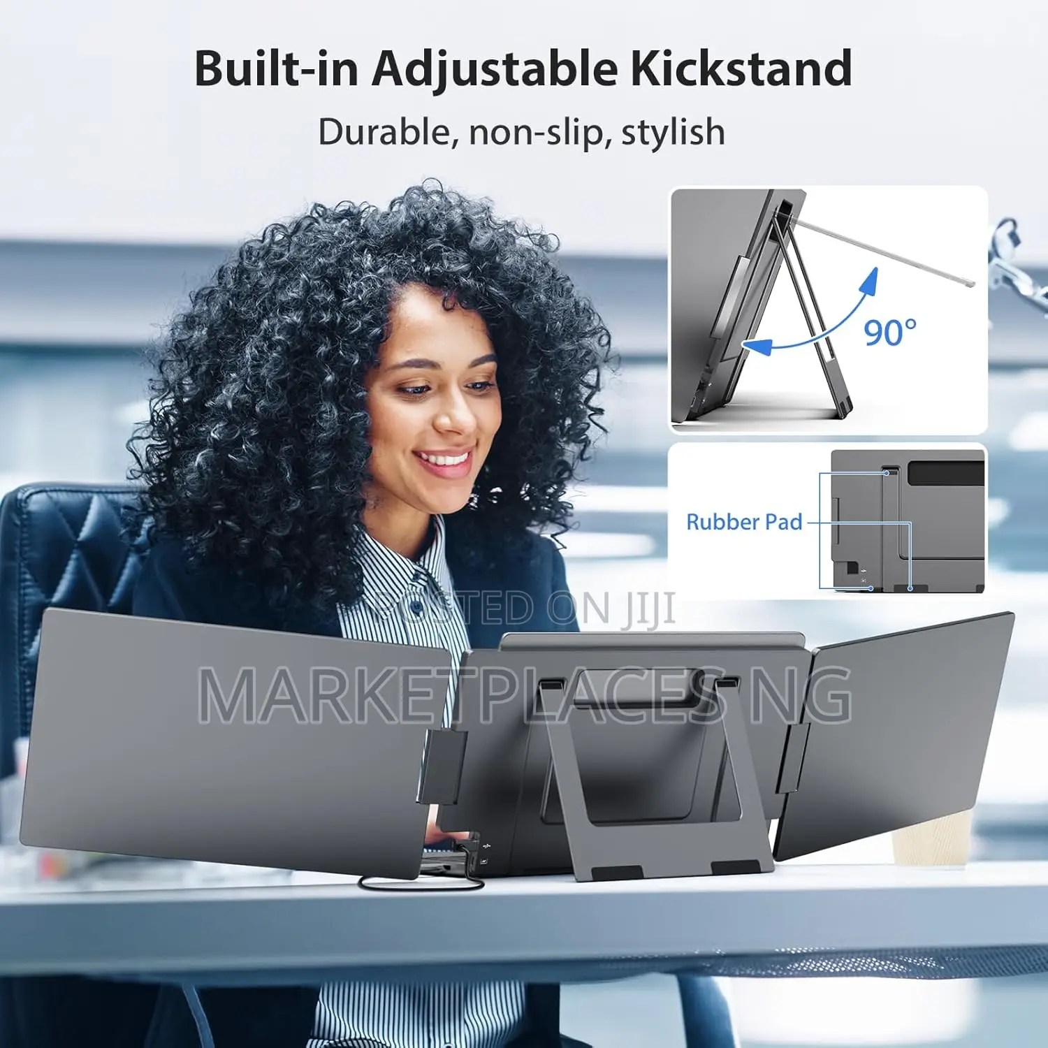 Kyy 14" Triple Monitor: Portable Usb-C HDR Ips Laptop Screen