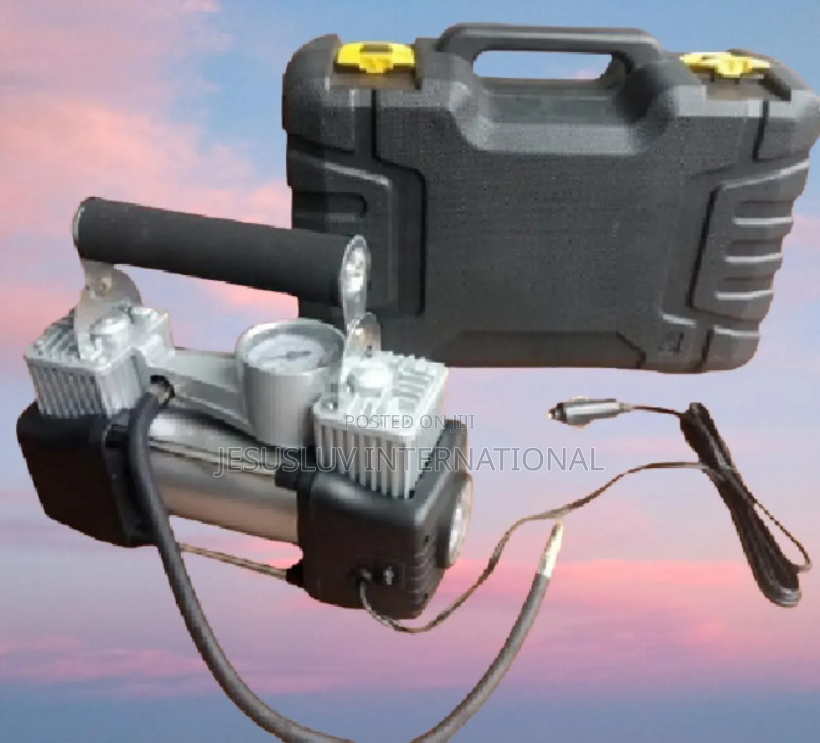 Dual Cylinders Air Compressor Tyre Inflator for Cars Jeep