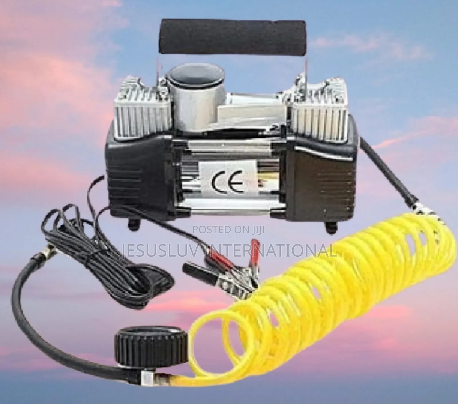 Dual Cylinders Air Compressor Tyre Inflator for Cars Jeep