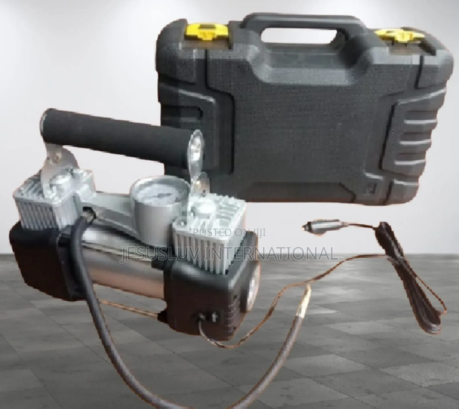 12v Tyre Air Compressor Inflator Pump Double Cylinder