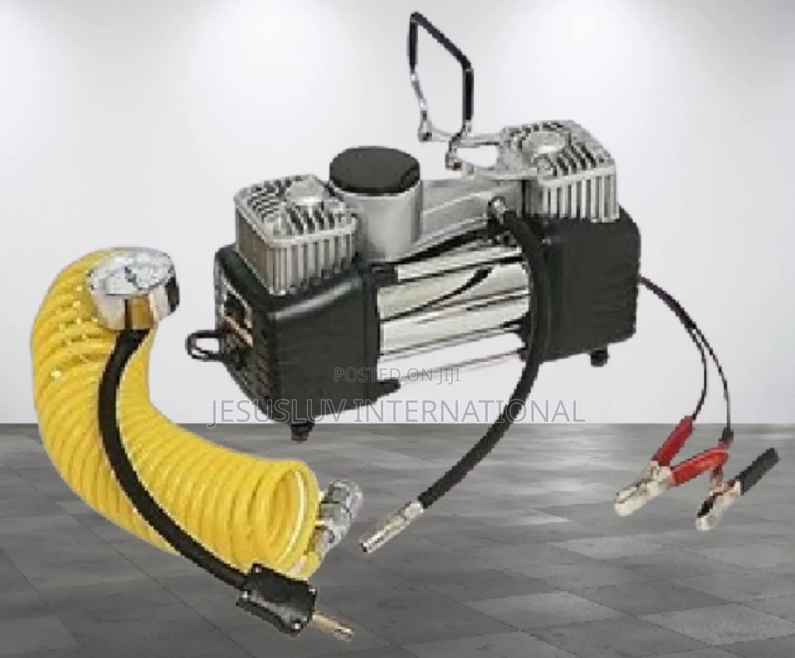12v Tyre Air Compressor Inflator Pump Double Cylinder