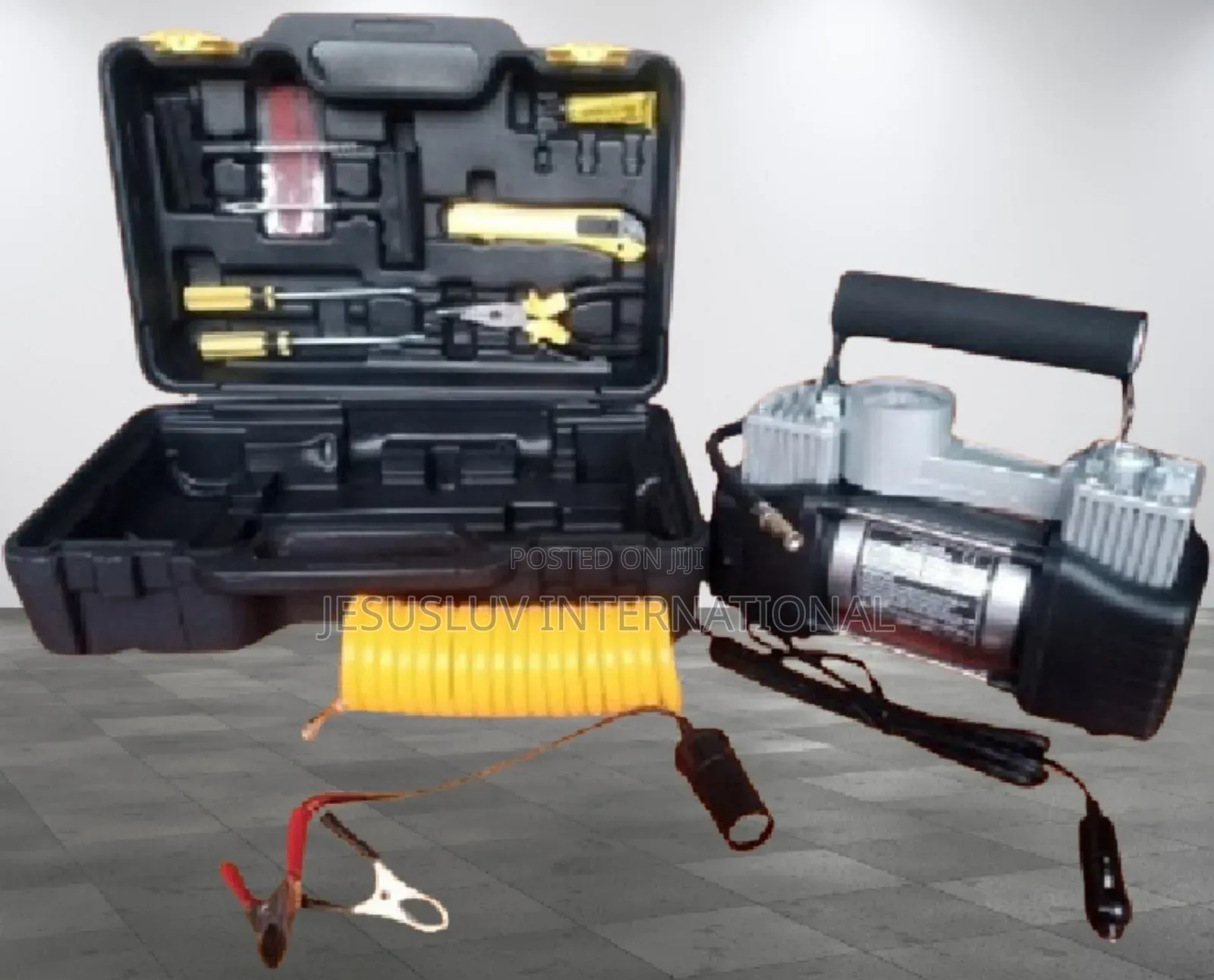 12v Tyre Air Compressor Inflator Pump Double Cylinder