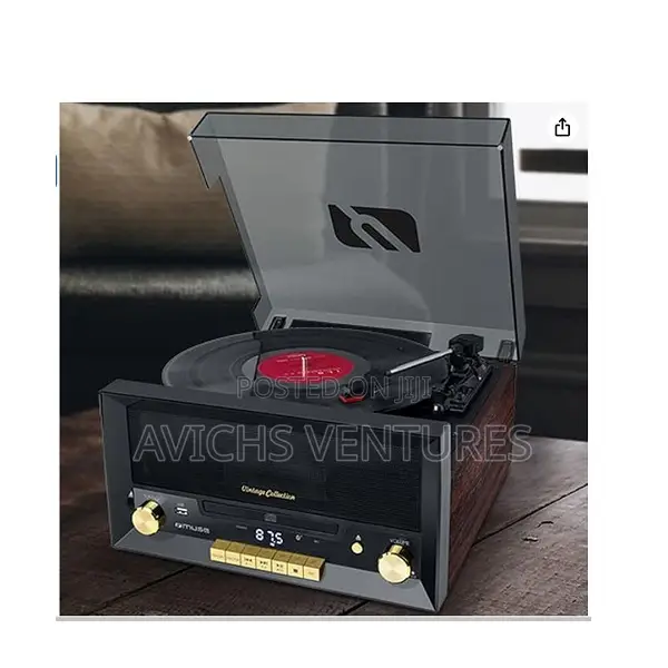 Muse Bluetooth Vintage Turntable Micro CD and Radio System