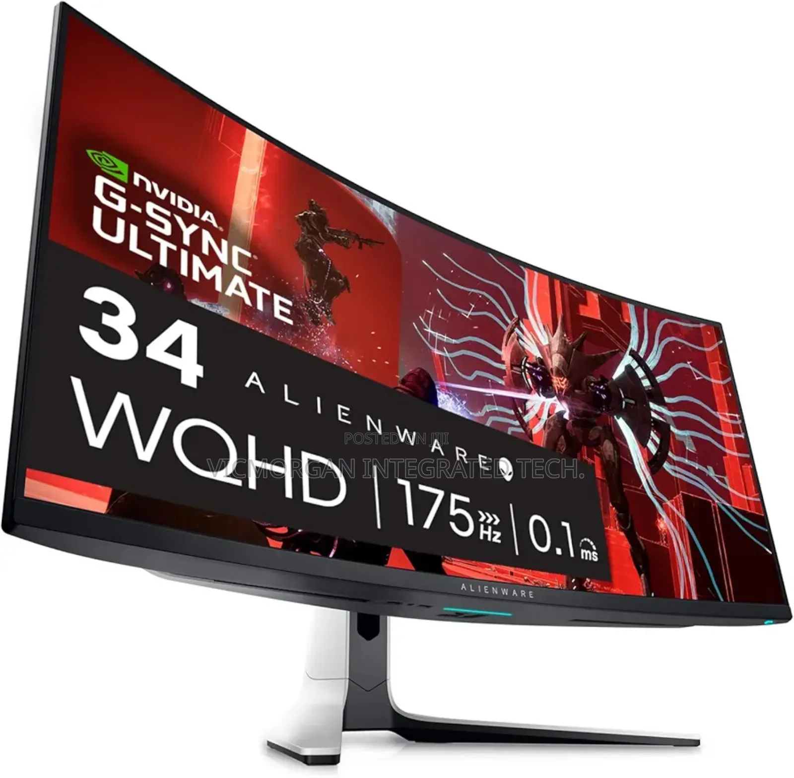 Alienware Aw3423dw Curved Gaming Monitor 34.18 Inch Quantom