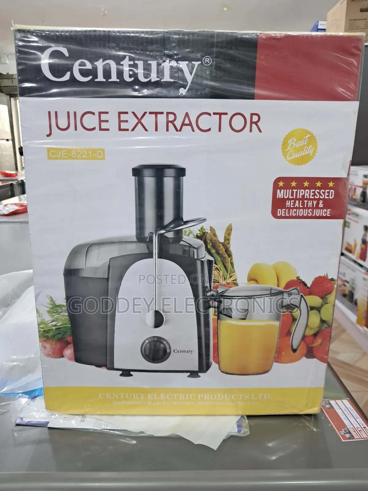 Century Juice Extractor Model Cje-8221-D